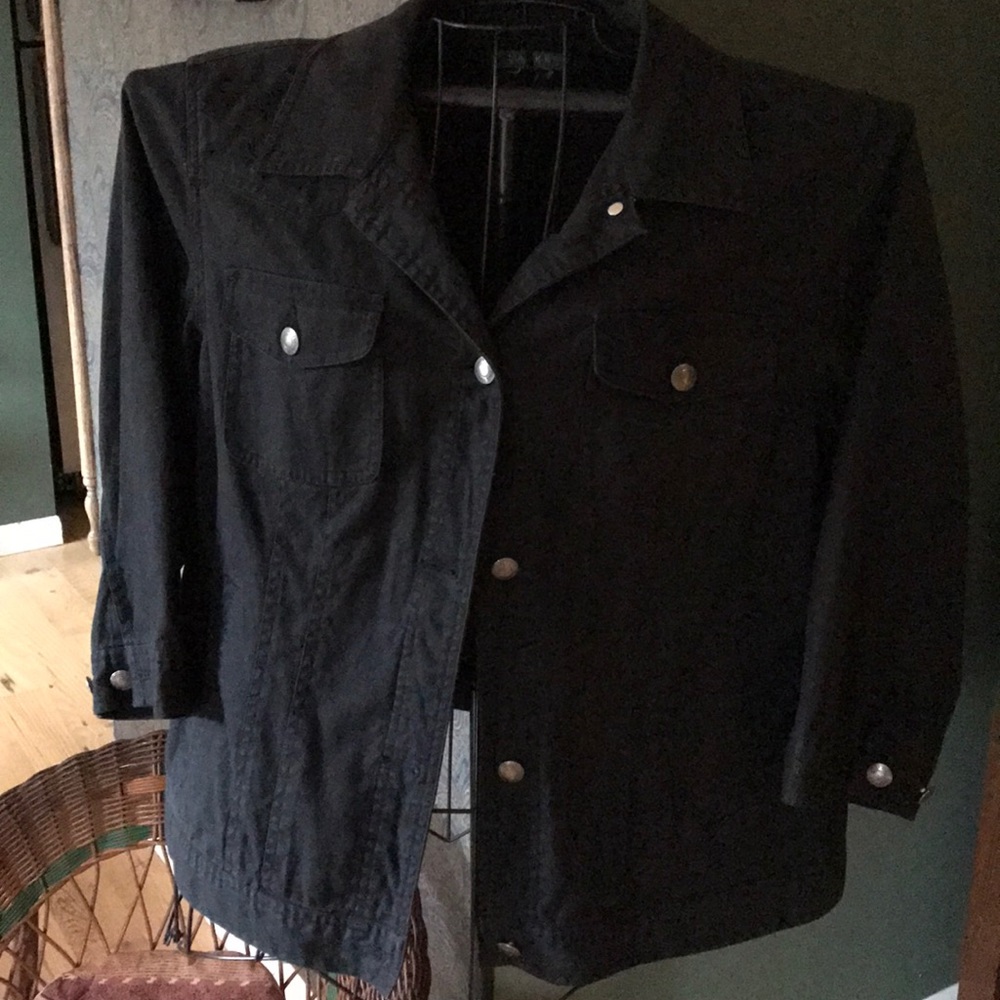 Ralph Lauren Jean Jacket Black XL w/embroidery